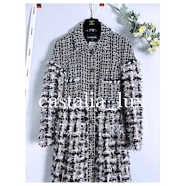 Chanel-12K$ Arctic Ice Fluffy Tweed Coat-Multiple colors
