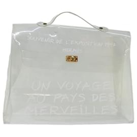 Hermès-HERMES Vinyl Kelly Hand Bag Vinyl Clear Auth yk11809-Autre