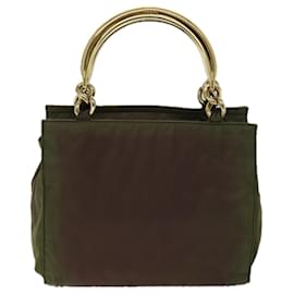 Prada-PRADA Hand Bag Nylon Khaki Auth 72012-Khaki