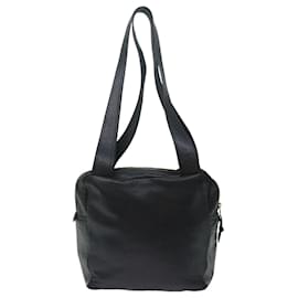 Loewe-LOEWE Anagram Shoulder Bag Leather Black Auth 71087-Black