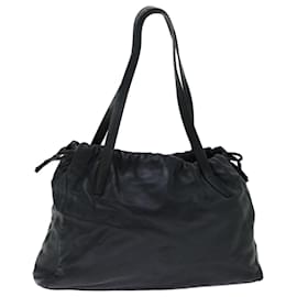 Loewe-LOEWE Shoulder Bag Leather Black Auth 70677-Black