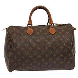 Louis Vuitton-Louis Vuitton Monogram Speedy 35 Hand Bag M41524 LV Auth yk11891-Monogram