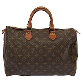 Louis Vuitton-Louis Vuitton Monogram Speedy 35 Hand Bag M41524 LV Auth yk11891-Monogram