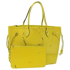 Louis Vuitton-LOUIS VUITTON Epi Neverfull MM Sacola Amarelo Pistache M40956 Autenticação de LV 71486-Outro,Amarelo