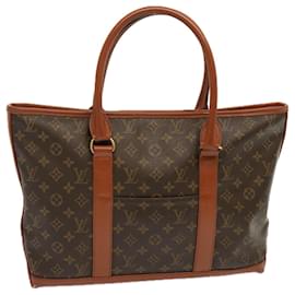 Louis Vuitton-LOUIS VUITTON Monogram Sac Weekend PM Tote Bag M42425 Auth LV 71099-Monogramme