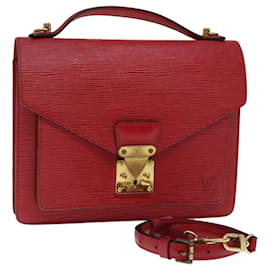 Louis Vuitton-Louis Vuitton Epi Monceau 28 Bolso de mano Rojo M40783 LV Auth 70927-Roja