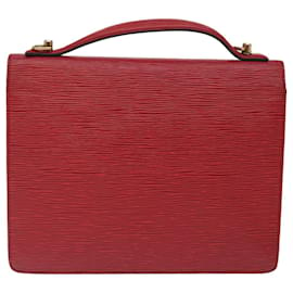 Louis Vuitton-Louis Vuitton Epi Monceau 28 Handtasche Rot M40783 LV Auth 70927-Rot
