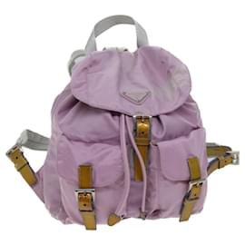Prada-PRADA Backpack Nylon Pink Auth 69747-Pink