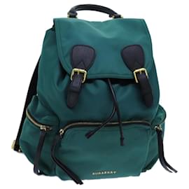 Burberry-BURBERRY Backpack Nylon Green Auth 71305-Green