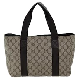 Gucci-GUCCI GG Supreme Hand Bag PVC Beige 141976 auth 70862-Beige