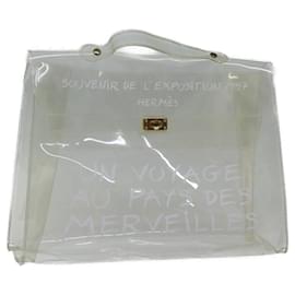Hermès-Bolsa de mão HERMES Vinil Kelly transparente vinil transparente 71306-Outro