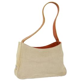 Prada-PRADA Shoulder Bag Canvas Beige Orange Auth 71062-Beige,Orange