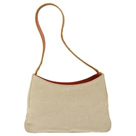 Prada-PRADA Shoulder Bag Canvas Beige Orange Auth 71062-Beige,Orange