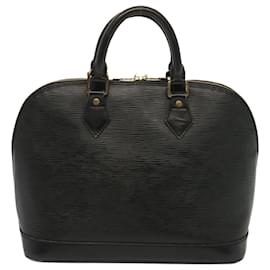 Louis Vuitton-LOUIS VUITTON Epi Alma Hand Bag Black M52142 LV Auth 71276-Black