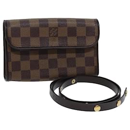 Louis Vuitton-LOUIS VUITTON Damier Ebene Pochette Florentine Waist Bag N51856 LV Auth am6004-Other