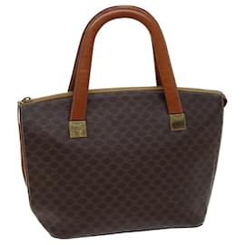 Céline-CELINE Macadam Canvas Hand Bag PVC Brown Auth 71532-Brown
