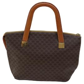 Céline-CELINE Macadam Canvas Hand Bag PVC Brown Auth 71532-Brown
