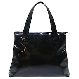 Prada-PRADA Tote Bag Enamel Black Auth bs13660-Black