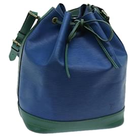 Louis Vuitton-LOUIS VUITTON Epi Noe Bandolera Bicolor Verde Azul M44044 LV Auth 71396-Azul,Verde