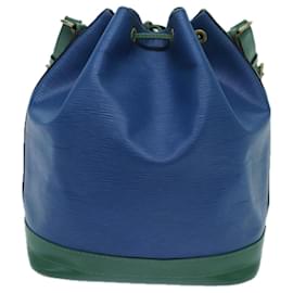 Louis Vuitton-LOUIS VUITTON Epi Noe Shoulder Bag Bicolor Green Blue M44044 LV Auth 71396-Blue,Green