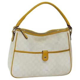 Gucci-GUCCI GG Canvas Shoulder Bag PVC White Yellow Auth ar11691-White,Yellow