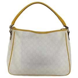 Gucci-GUCCI Borsa a spalla Canvas GG PVC Bianco Giallo Auth ar11691-Bianco,Giallo