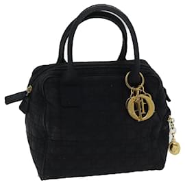 Christian Dior-Christian Dior Canage Hand Bag Nylon Black Auth 71563-Black