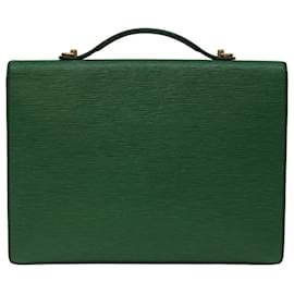 Louis Vuitton-LOUIS VUITTON Epi Porte Documentos Pasta Bandouliere Verde M54464 auth 71374-Verde