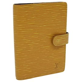 Louis Vuitton-LOUIS VUITTON Epi Agenda PM Day Planner Cover Yellow R20059 LV Auth yk11983-Amarelo
