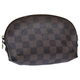 Louis Vuitton-LOUIS VUITTON Damier Ebene Pochette Pochette PM cosmetica N47516 LV Aut 70723-Altro