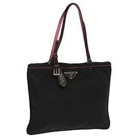 Prada-PRADA Hand Bag Nylon Black Auth yk11921-Black