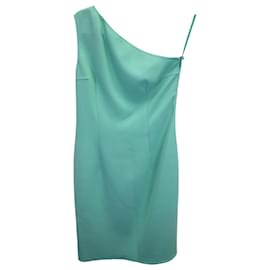 Michael Kors-Michael Kors One-Shoulder-Kleid aus blaugrünem Polyester-Andere,Grün
