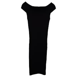 Michael Kors-Michael Kors Collection Knitted Dress in Black Wool-Black