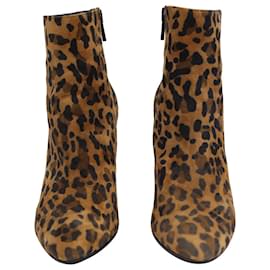 Christian Louboutin-Christian Louboutin Eloise 85 Ankle Boots in Animal Print Suede-Other