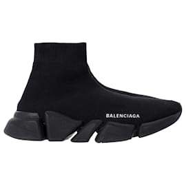 Balenciaga-Balenciaga-Geschwindigkeit 2.0 Sneakers aus schwarzem recyceltem Polyester-Schwarz