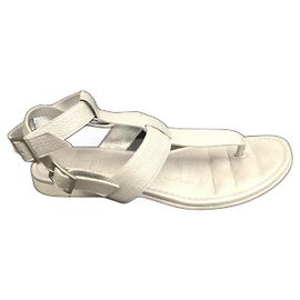 Free Lance Silver Leather Sandals Silvery