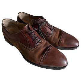 Autre Marque Magnanni Scarpe Stringate in Pelle e Scamosciato Marrone 41 Marrone