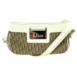 Christian Dior-SAC A MAIN CHRISTIAN DIOR COLOMBUS TOILE OBLIQUE ET CUIR BAGUETTE HAND BAG-Beige