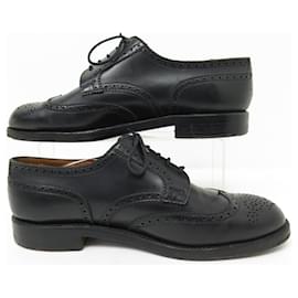 JM Weston-JM WESTON lined SOLES SHOES 588 Derby 7.5D 41.5 BLACK LEATHER SHOES-Black