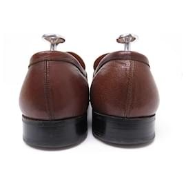 JM Weston-JM WESTON LOAFERS 7D 41 TWO-TONE LEATHER + POUCHES LOAFERS SHOES-Other