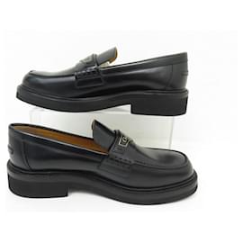 Christian Dior-NEW CHRISTIAN DIOR BOY SHOES KDB MOCCASINS759aca 36.5 LEATHER LOAFERS-Black