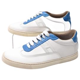 Hermès-HERMES SHOES QUICKER LEATHER & ALLIGATOR SNEAKERS 36 SNEAKERS SHOES BOX-Multiple colors