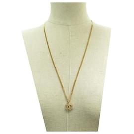 Chanel-NEW CHANEL CC LOGO & STRASS NECKLACE 69 76 CM IN GOLDEN METAL GOLD NECKLACE-Golden