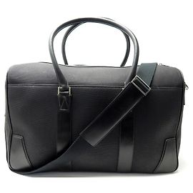 JM WESTON WEITWINKEL-WEEKEND-REISETASCHE 48H REISETASCHE AUS CANVAS UND LEDER Schwarz