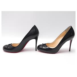 Christian Louboutin-ZAPATOS CHRISTIAN LOUBOUTIN BARONESSA 3150799 36 ZAPATOS DE SALÓN DE PIEL-Negro