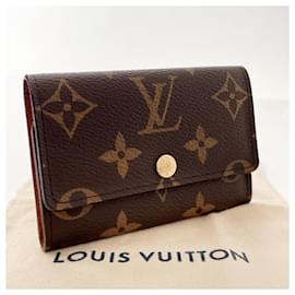 Louis Vuitton-Monedero de lona Louis Vuitton Porte Monnaie Plat M61930 En muy buenas condiciones-Otro