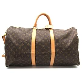 Louis Vuitton-Louis Vuitton Keepall Bandouliere 55 Canvas Travel Bag M41414 in good condition-Other