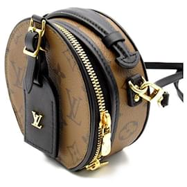 Louis Vuitton-Louis Vuitton Mini Boite Chapeau Bolsa de Ombro em Lona M68276 Em uma boa condição-Outro