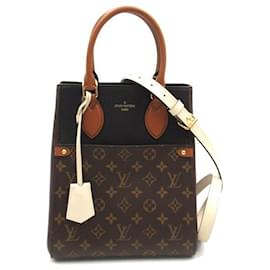 Louis Vuitton-Louis Vuitton Fold Tote MM Canvas Tote Bag M45409 in excellent condition-Other