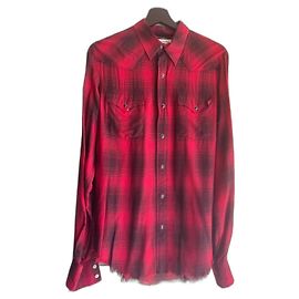 Hemd zerstören Saint Laurent Rot